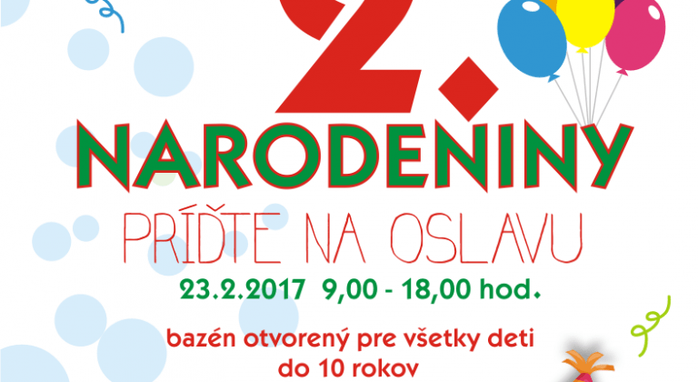 Modrá Žabka oslavuje 2. narodeniny