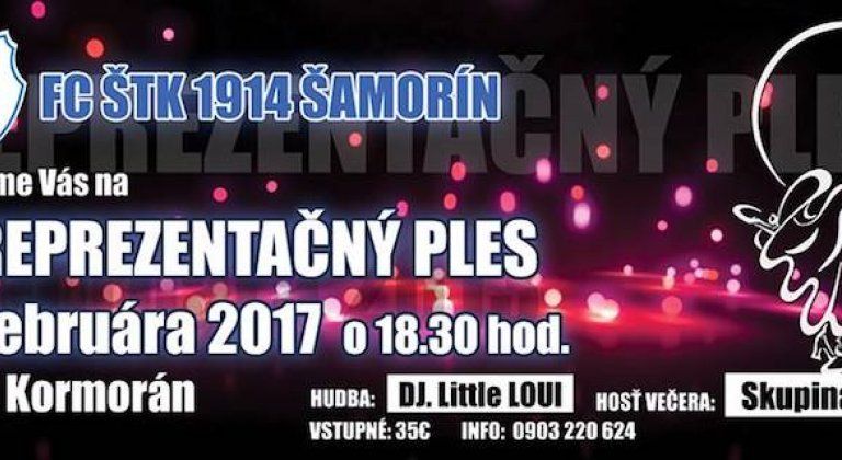 Vyhrajte dve vstupenky na reprezentačný ples FC ŠTK