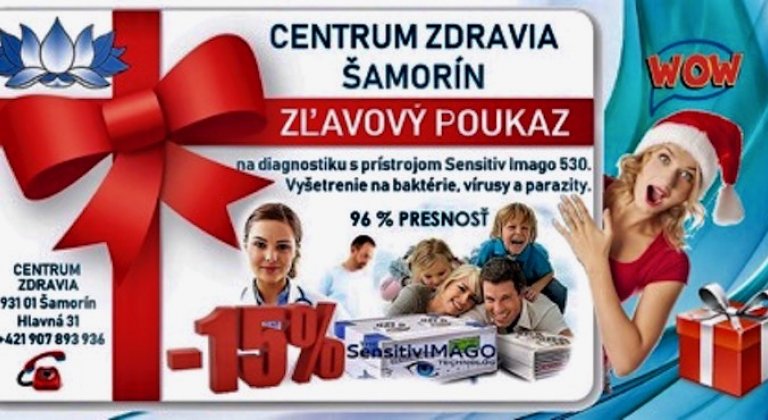 Centrum zdravia: Darujte k Vianociam zľavový poukaz