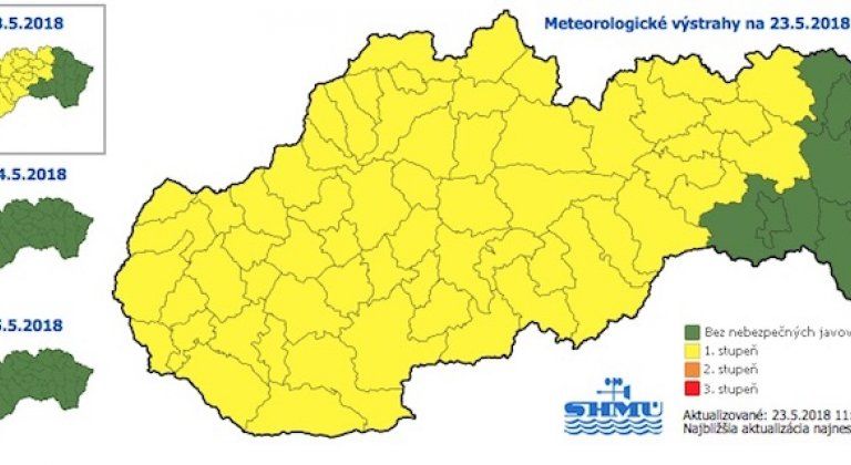 Pozor, v stredu hrozia silné búrky s krúpami