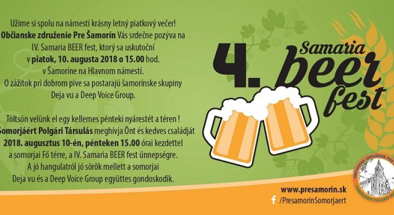 IV. ročník populárneho Samaria BEER festu už tento piatok