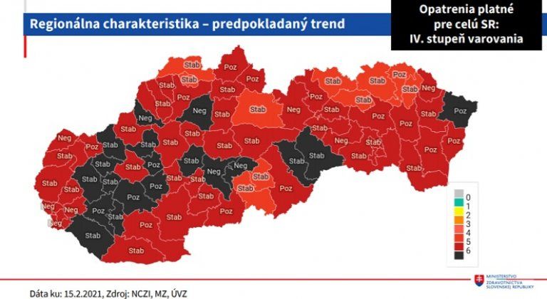 Od pondelka (22.2.) sa pre náš okres nič nemení. Sme naďalej v čiernej farbe