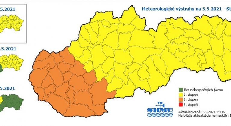 SHMÚ predpovedá vietor v nárazoch až do 95 km/hod.