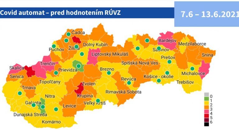 Od pondelka už okresy aj v zelenej farbe