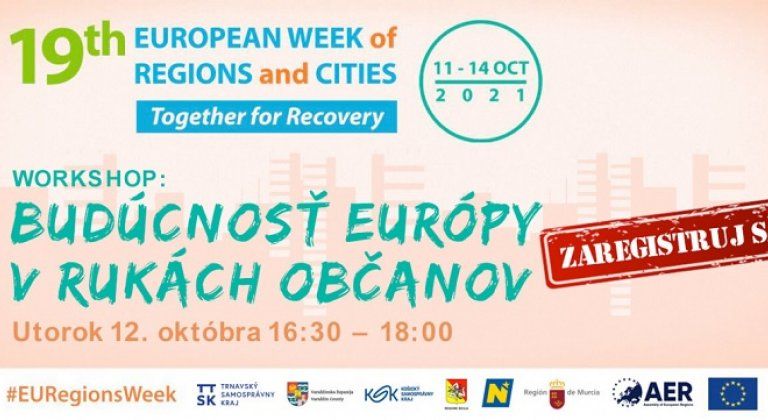 Tip pre neziskové organizácie: Zapojte sa do Európskeho týždňa regiónov a miest