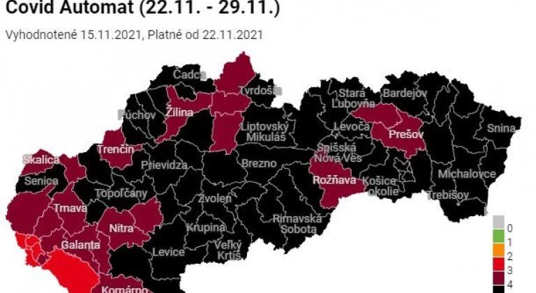 Opatrenia sa sprísnili, červená je len Bratislava a Dunajská Streda 