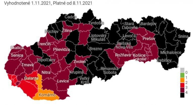 Slovensko sa zafarbuje do čierna, Dunajská Streda ostáva červená