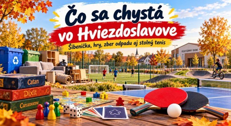 Čo sa chystá vo Hviezdoslavove: Šibenička, večer hier, zber odpadu aj stolnotenisový turnaj