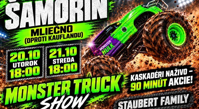 Monster truck, driftovanie aj ohnivá bariéra. V Mliečne sa uskutoční kaskadérska šou Monster truck, driftovanie aj ohnivá bariéra. V Mliečne sa uskutoční kaskadérska šou