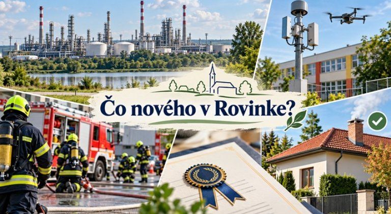 Čo nového v Rovinke? Zamietnuté námietky proti spaľovni, nový systém na detekciu dronov aj hasičské cvičenie