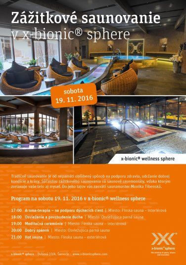 Zážitkové saunovanie v x-bionic sphere