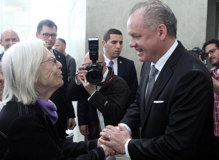 Prezident Kiska sa stretol so Šamorínčankou Liviou Bitton-Jackson