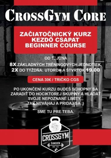 Chcete byť fit? CrossGym Core otvára začiatočnícky kurz Chcete byť fit? CrossGym Core otvára začiatočnícky kurz