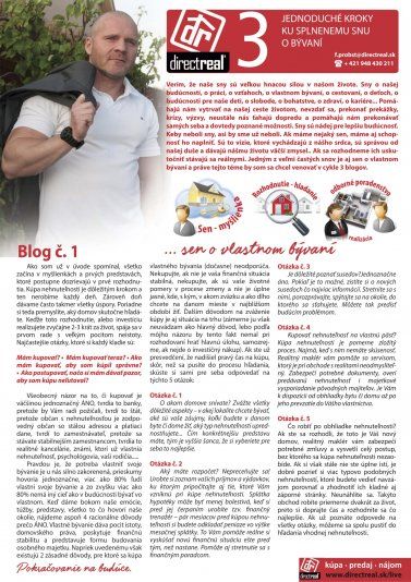 Directreal: 3 jednoduché kroky ku splneniu snu o bývaní