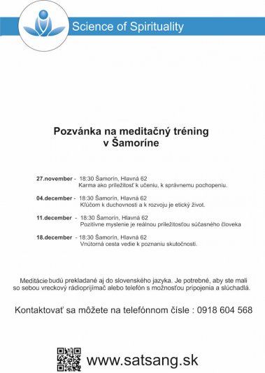 Pozvánka na meditačný tréning