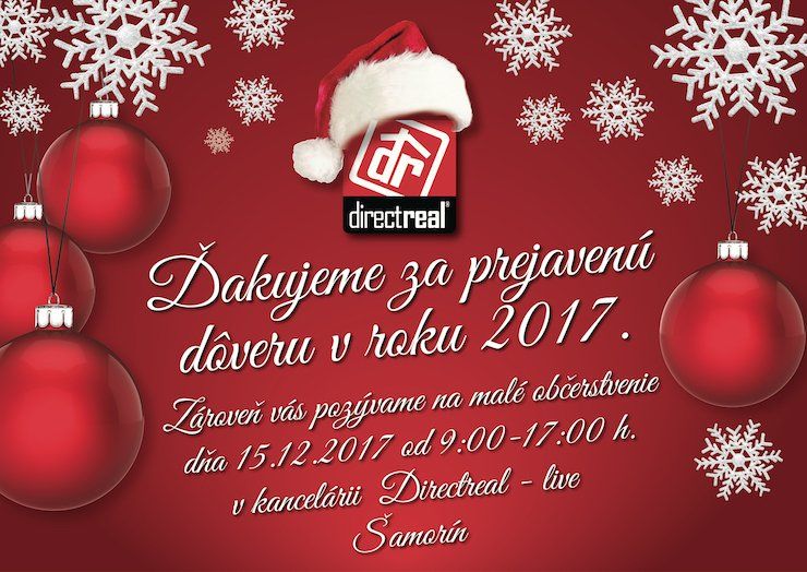 Directreal: Pozvánka na vianočné pohostenie