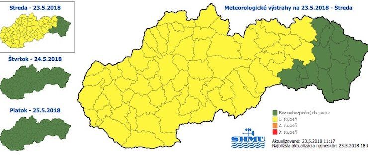 Pozor, v stredu hrozia silné búrky s krúpami