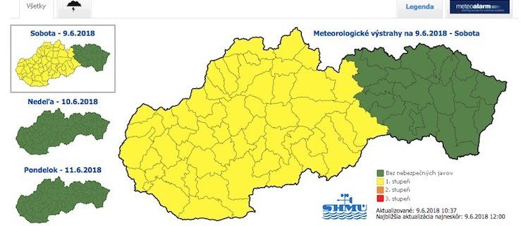 Meteorológovia varujú pred búrkami s krúpami