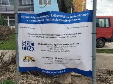 V Šamoríne sa začalo s modernizáciou okružných križovatiek. Dopravné obmedzenia by mali potrvať pár mesiacov