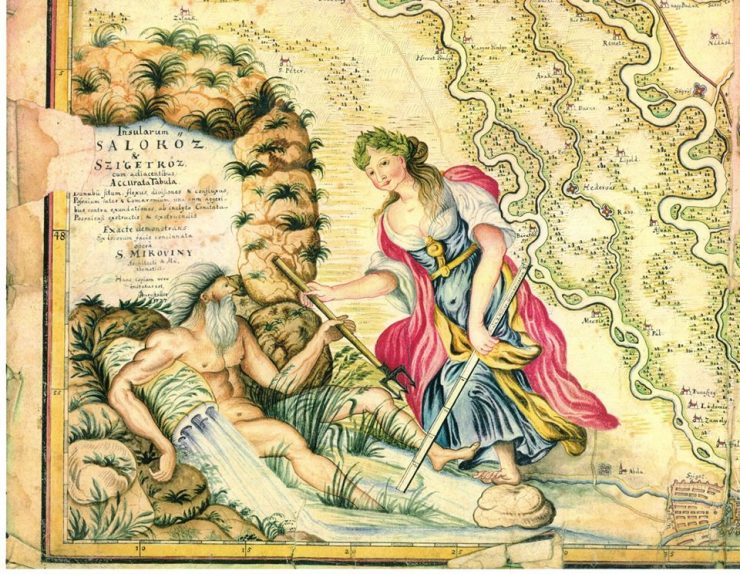Svedectvá starých máp - 3. časť, mapa 1727 - neznáma Mikovínyho mapa Ž.o.